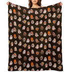 Zebra Finch - Textdark Anti-pilling Throw Blanket