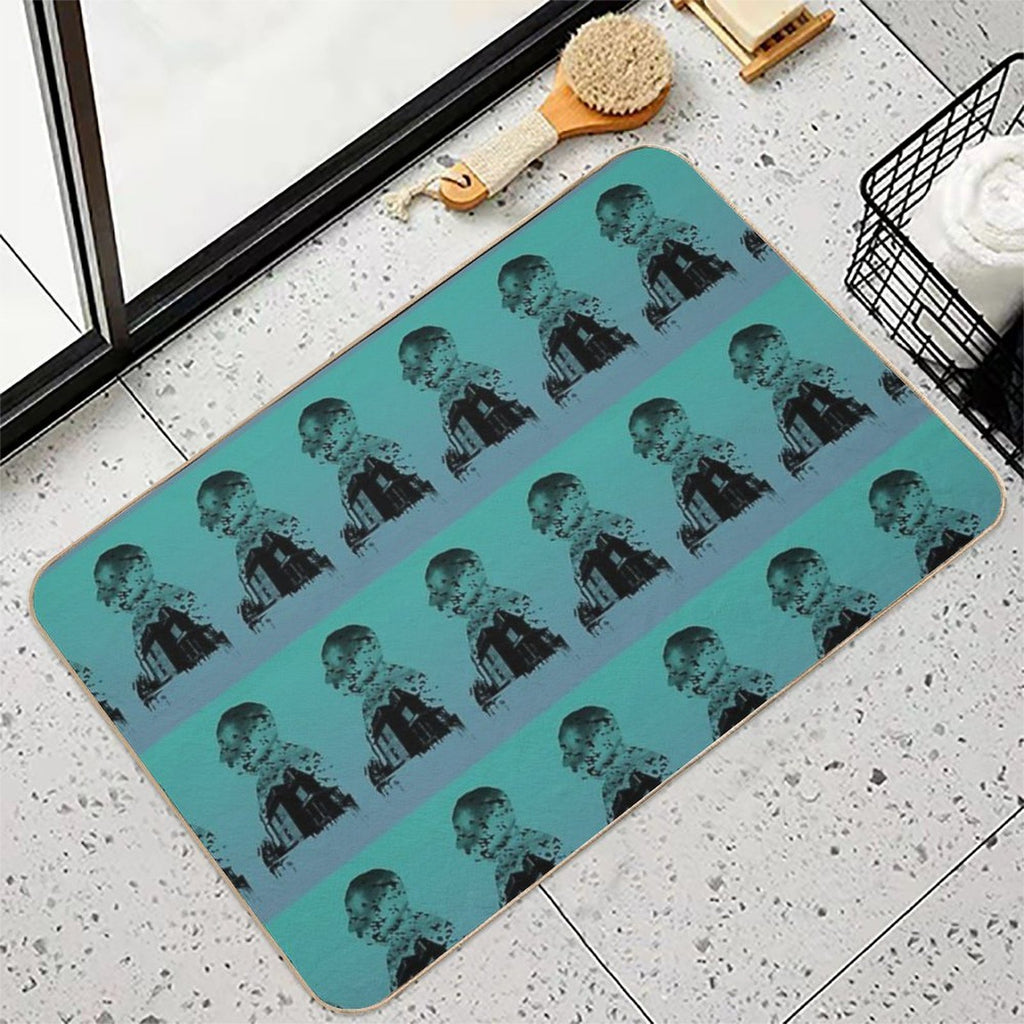 Alfred Hitchcock Collage - Gradient  Long-Lasting Bath Mat