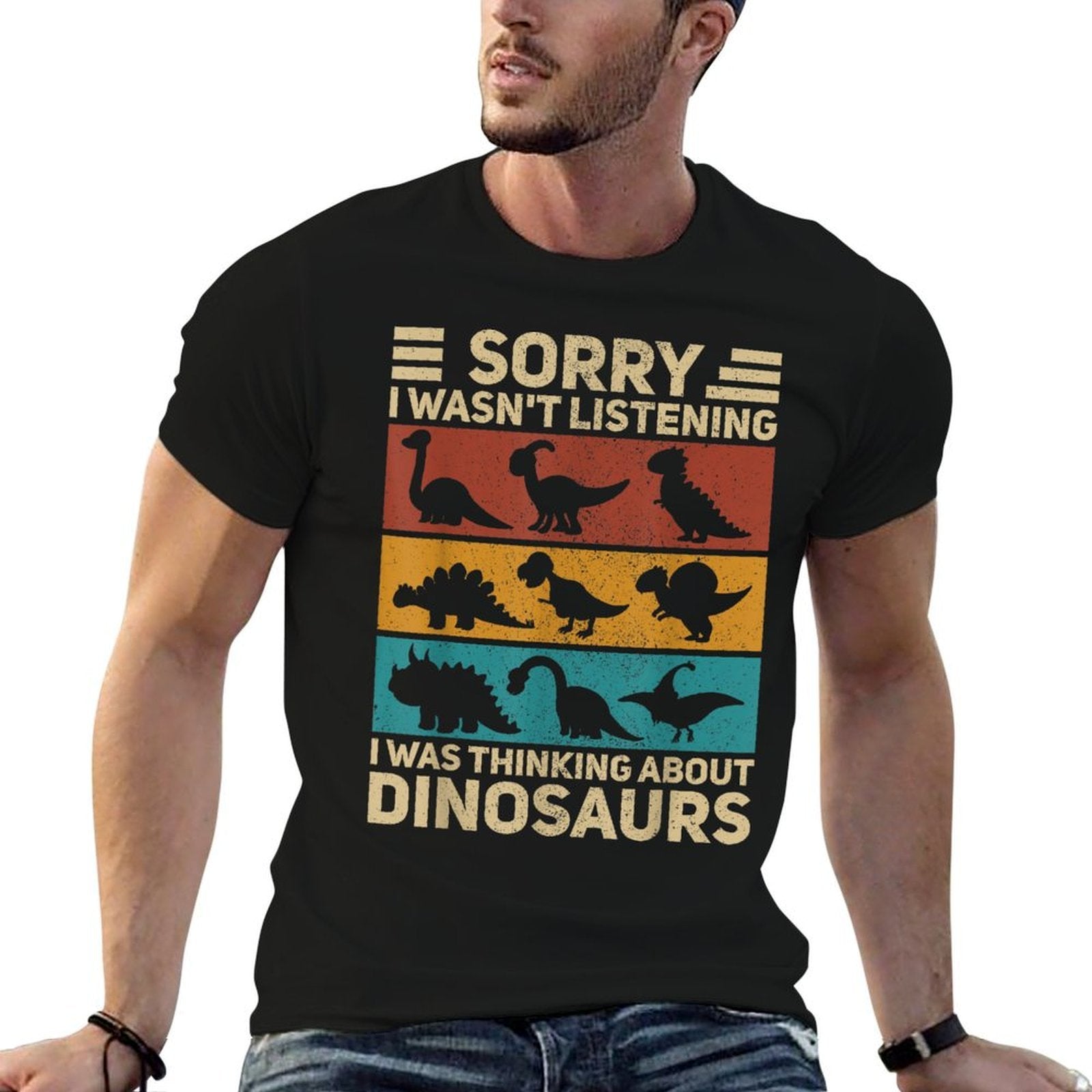 Funny Dinosaur Vintage Dinosaur Outfit Types Of Dinosaurs  Stretchy T-Shirt