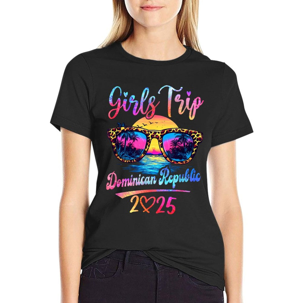 Girls Trip Dominican Republic 2025 Matching Summer Vacation  Versatile T-Shirt