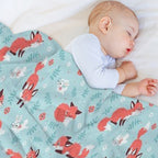Fox And Bunny Pattern Durable Throw Blanket