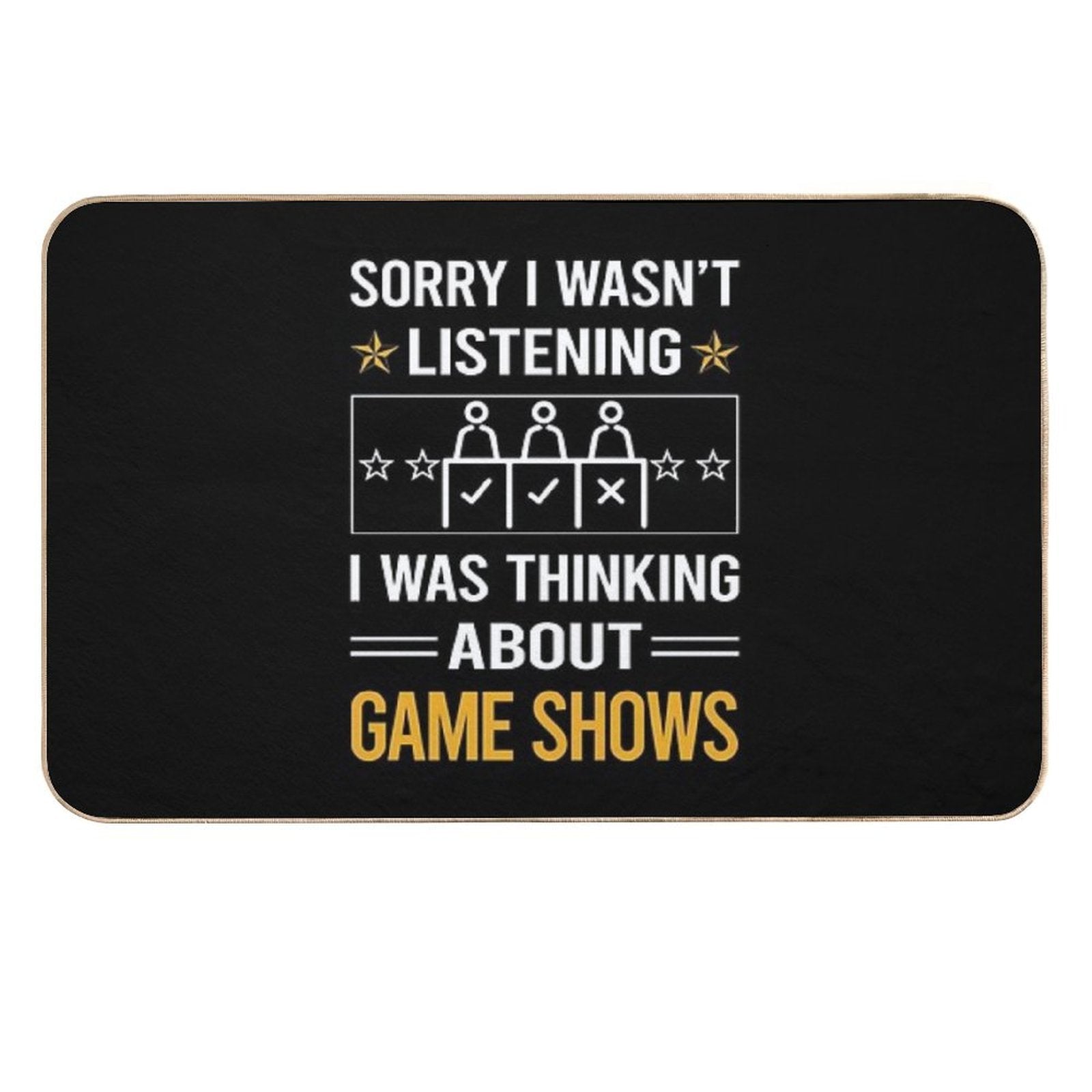 Funny Listening Game Shows TV Show  Rapid-Drying Bath Mat