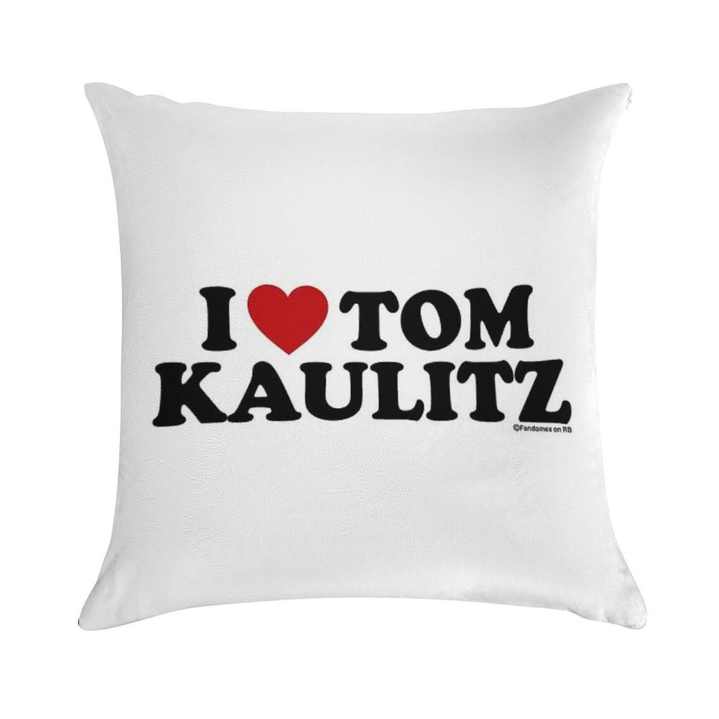 I LOVE TOM KAULITZ DESIGN Soft Hidden Zipper Throw Pillow