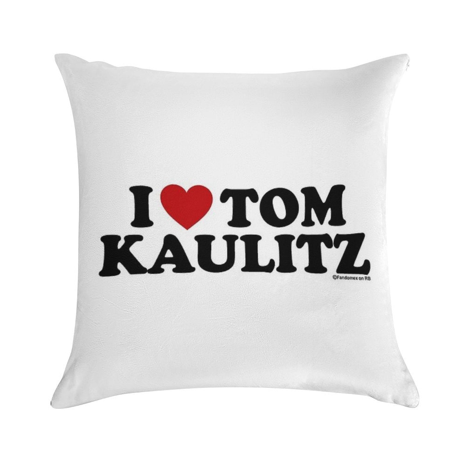 I LOVE TOM KAULITZ DESIGN Soft Hidden Zipper Throw Pillow