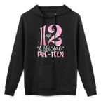 12 Official Pre-Teen 12th Birthday Girl 12 Year Old Moisture-Wicking Hoodie