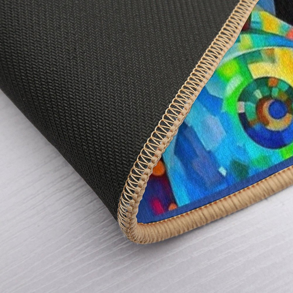 A Woman And A Leopard.  Stain-Proof Bath Mat