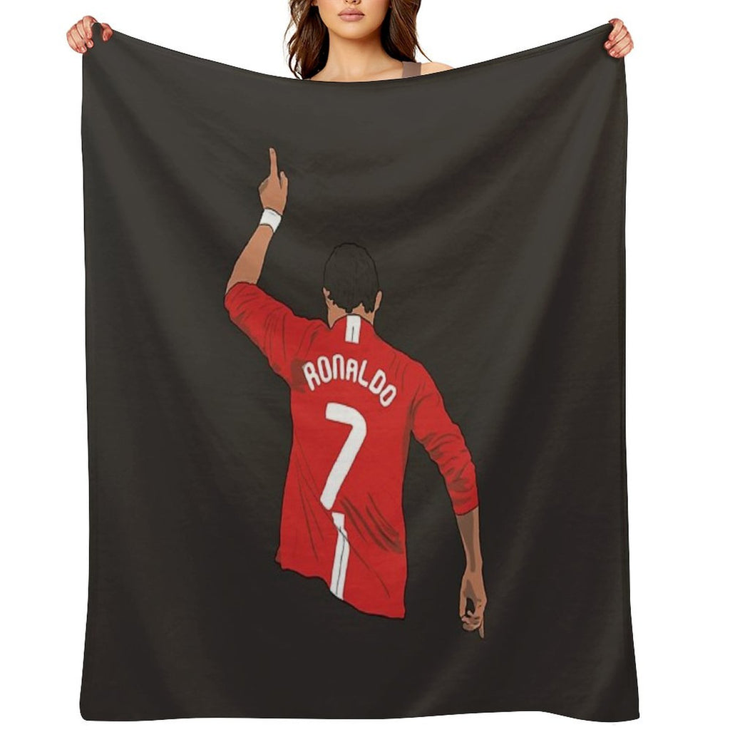 Cristiano Ronaldo MUFC Durable Throw Blanket