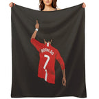 Cristiano Ronaldo MUFC Durable Throw Blanket