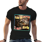 Life Is Soup Oddly Specific Funny Weird Ironic Raccoon Meme  Polyester Blend T-Shirt