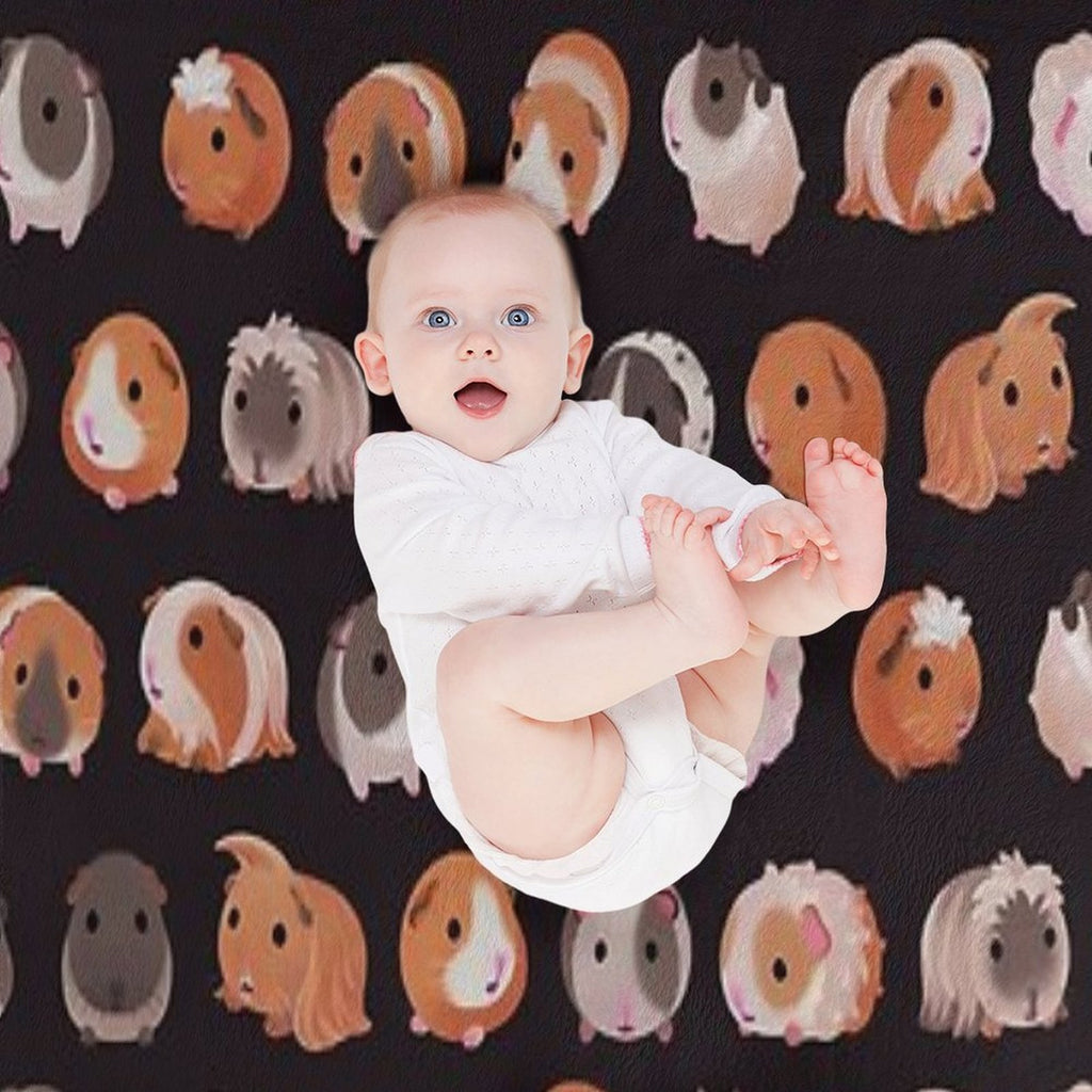 Guinea Pig Day - Dark Machine-washable Throw Blanket