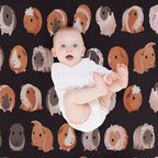 Guinea Pig Day - Dark Machine-washable Throw Blanket