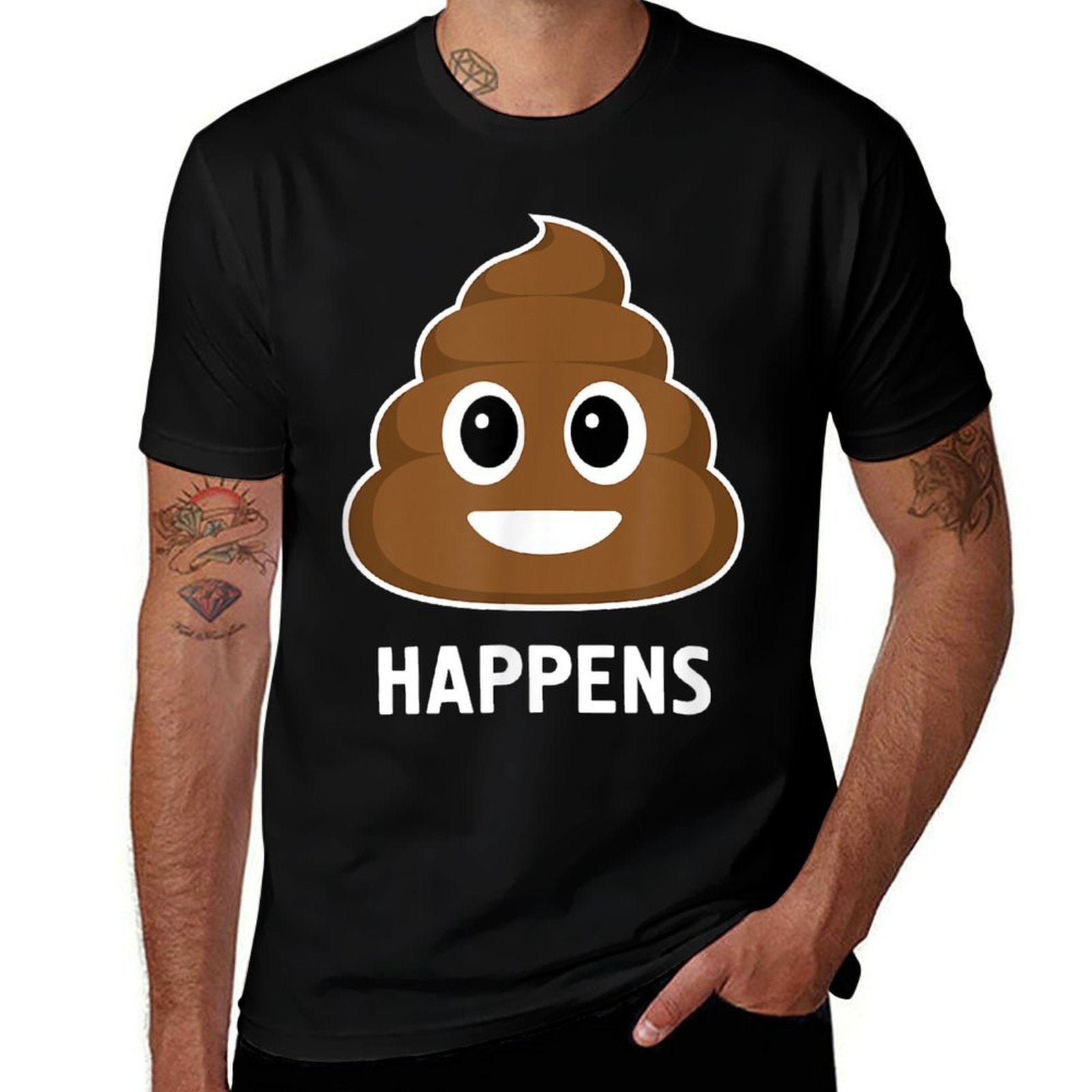 Sh!t Happens Funny Poop  Cotton T-Shirt