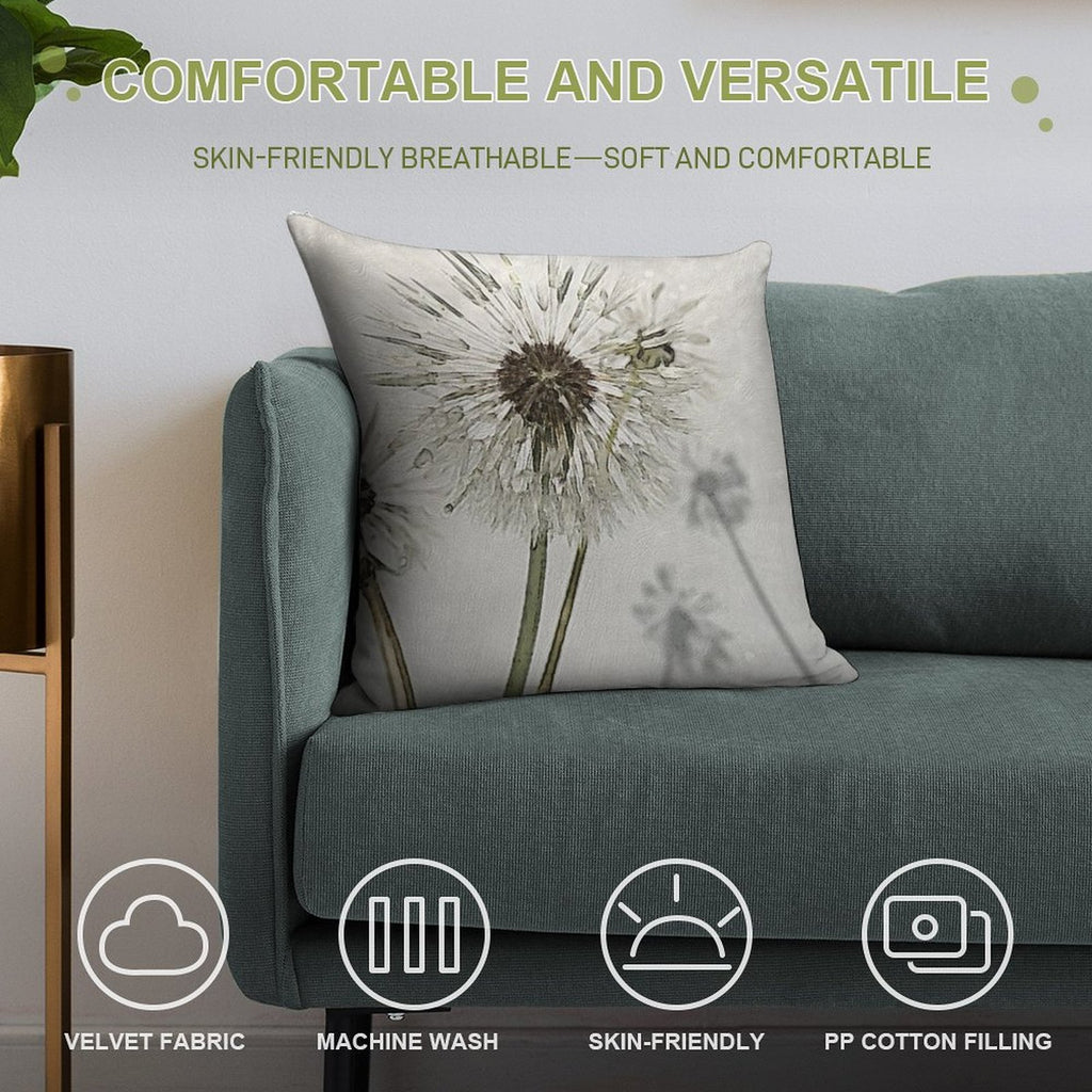 Pusteblume Soft Reinforced Edging Throw Pillow