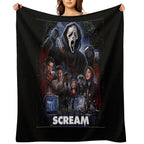 Scream Horror Movie Artwork Poster Premium Throw Blanket