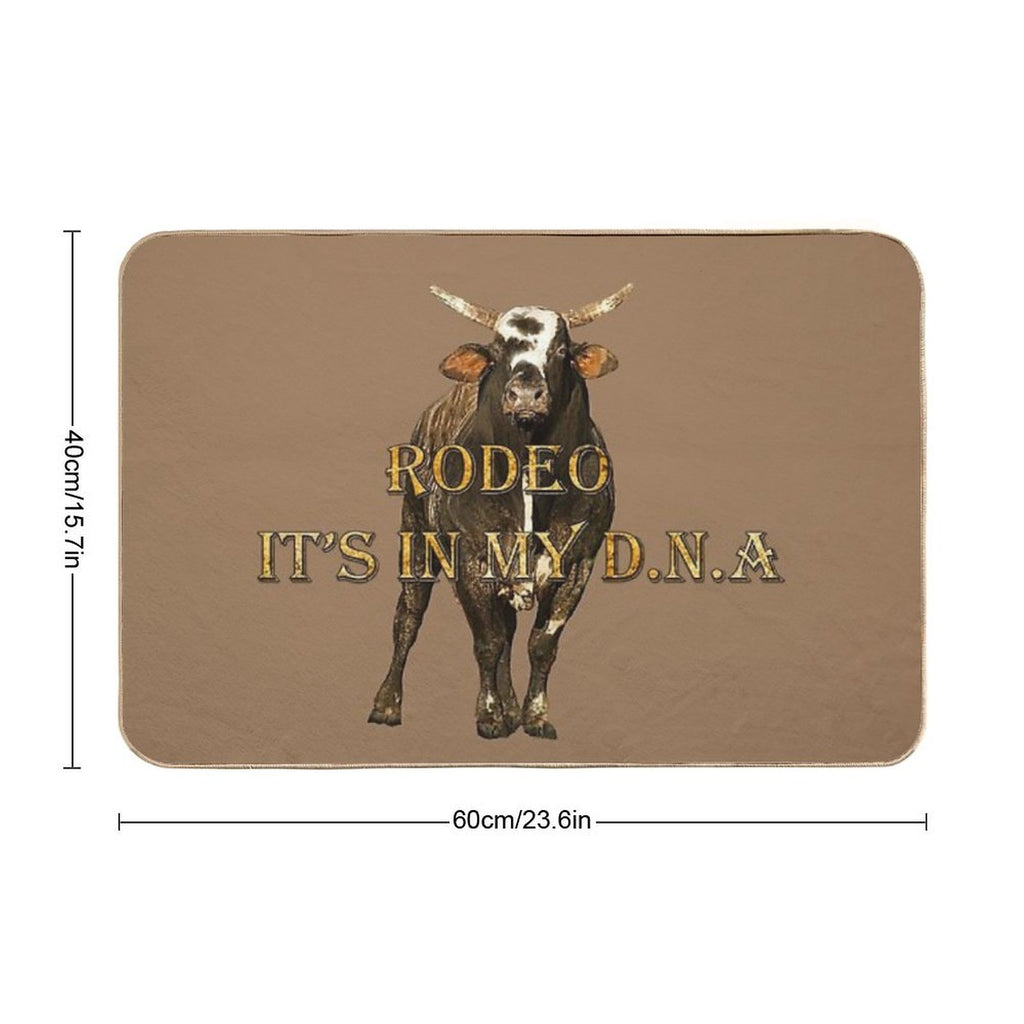 RODEO BULL, YEP IT IS IN HIS BREEDING Durable Bath Mat
