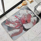 7 Reasons to Love This Vibrant Pink Cherry Blossom with Red Center & Green Leaves  Dirt-Trapping Bath Mat