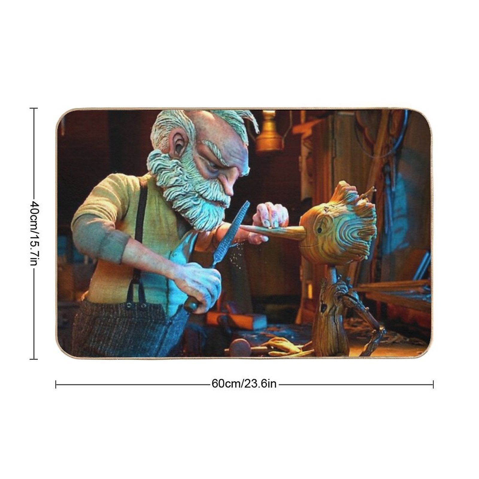 Pinocchio 3 Father And Son 2022 Durable Bath Mat