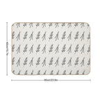 Floral Pattern  High-Traffic Bath Mat