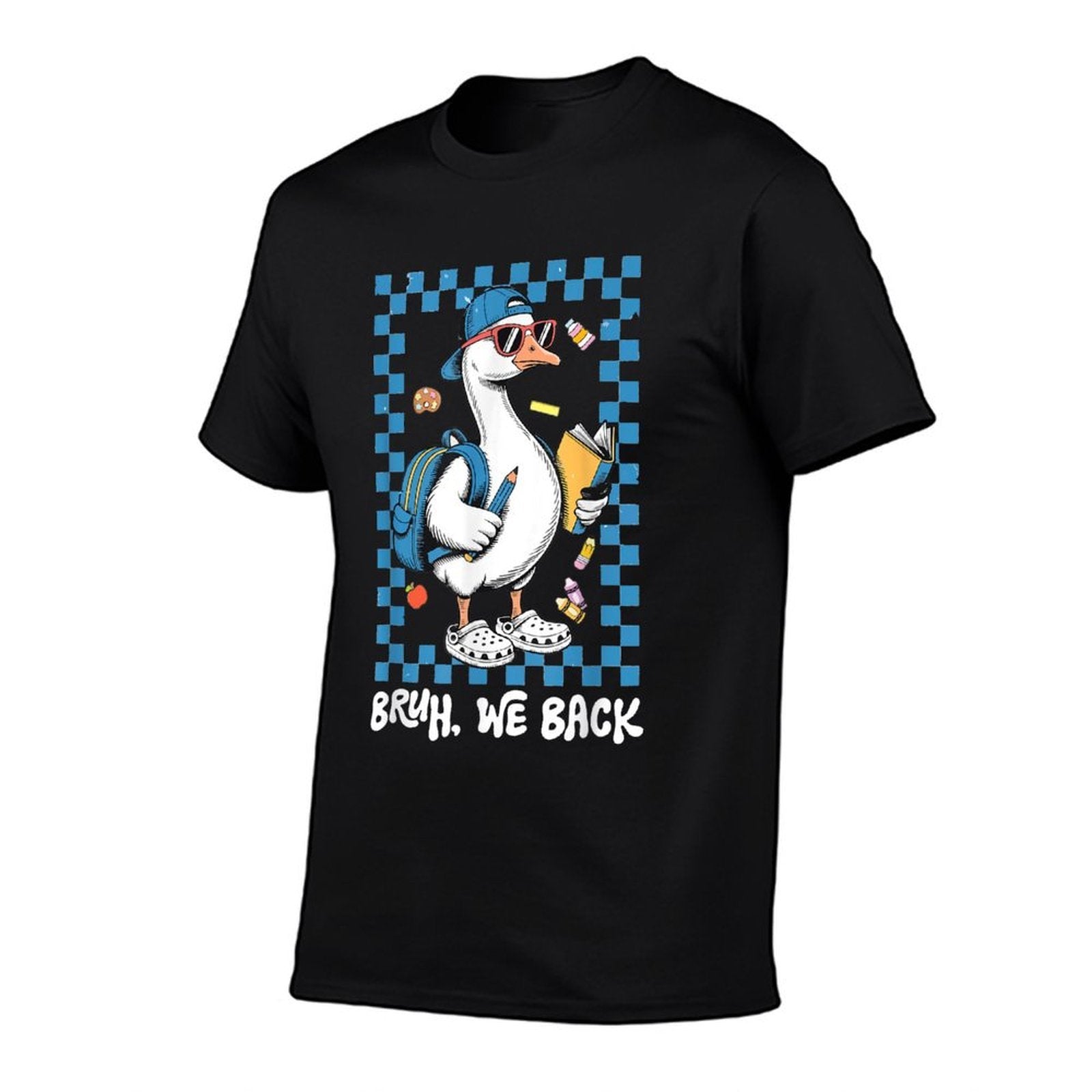 Funny Cute Goose Bruh We Back Boys Back to School  Quick-drying T-Shirt