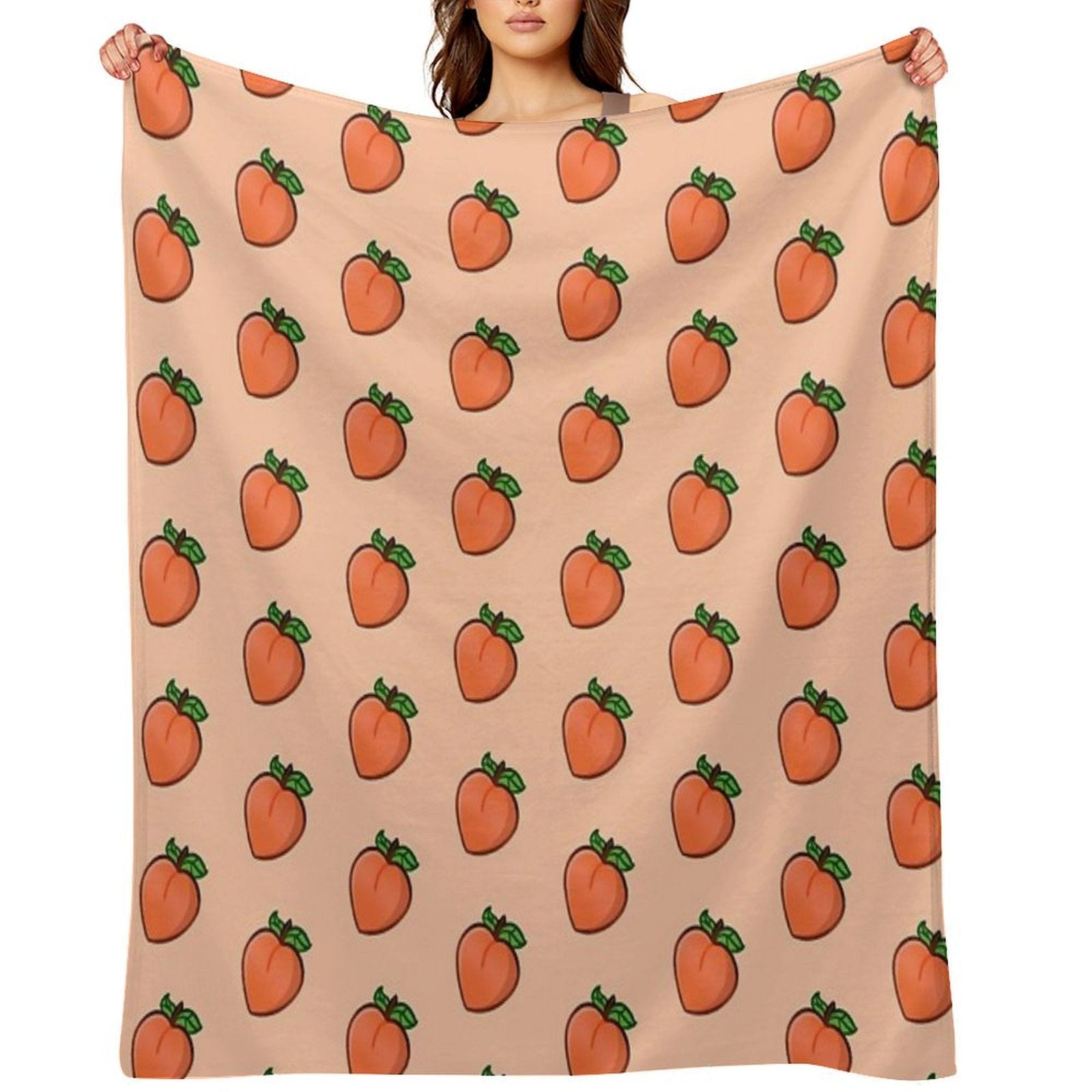 Cute Peach Multi-functional Throw Blanket