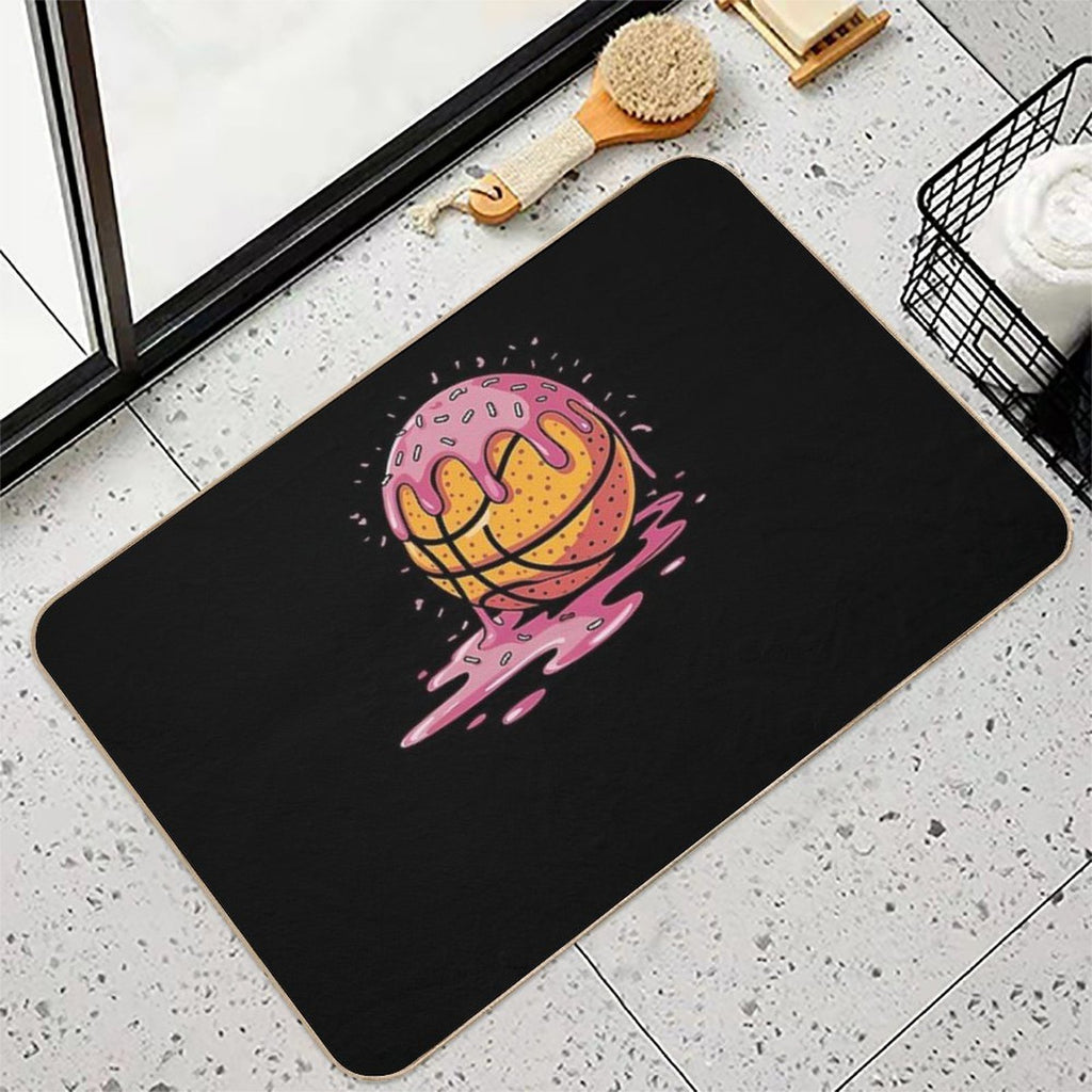 Ice Cream Basketball Drip Boys Kids  Pet-Safe Bath Mat