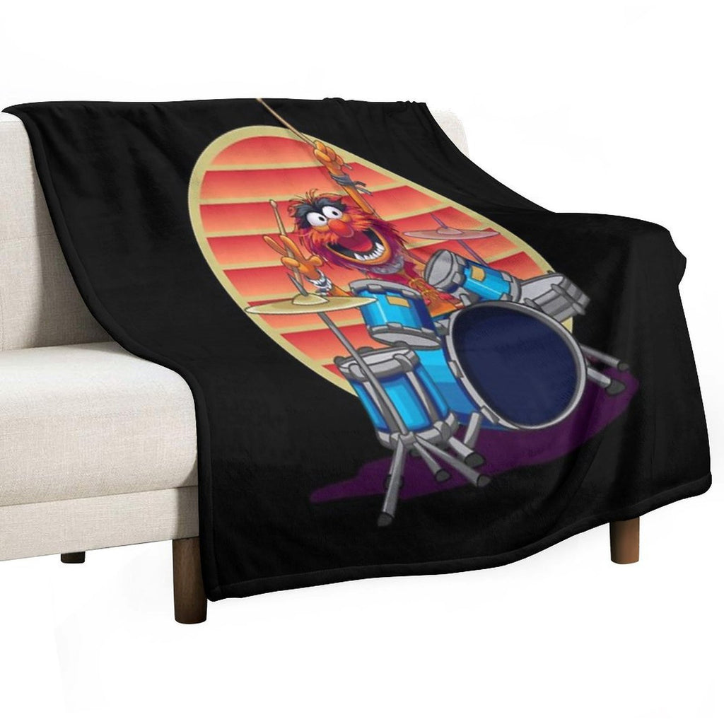 Muppets Emotional Animal Drummer Wrinkle-free Throw Blanket
