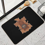 Cuckoo Clock Black Forest House Illustration.  Stain-Proof Bath Mat