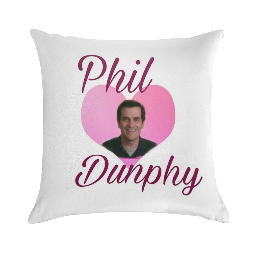 Modern Family Phil Dunphy Heart Meme Soft Bedroom Essential Throw Pillow