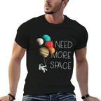 I NEED MORE SPACE Kids Astronaut Balloon Planets Meme  Easy-care T-Shirt