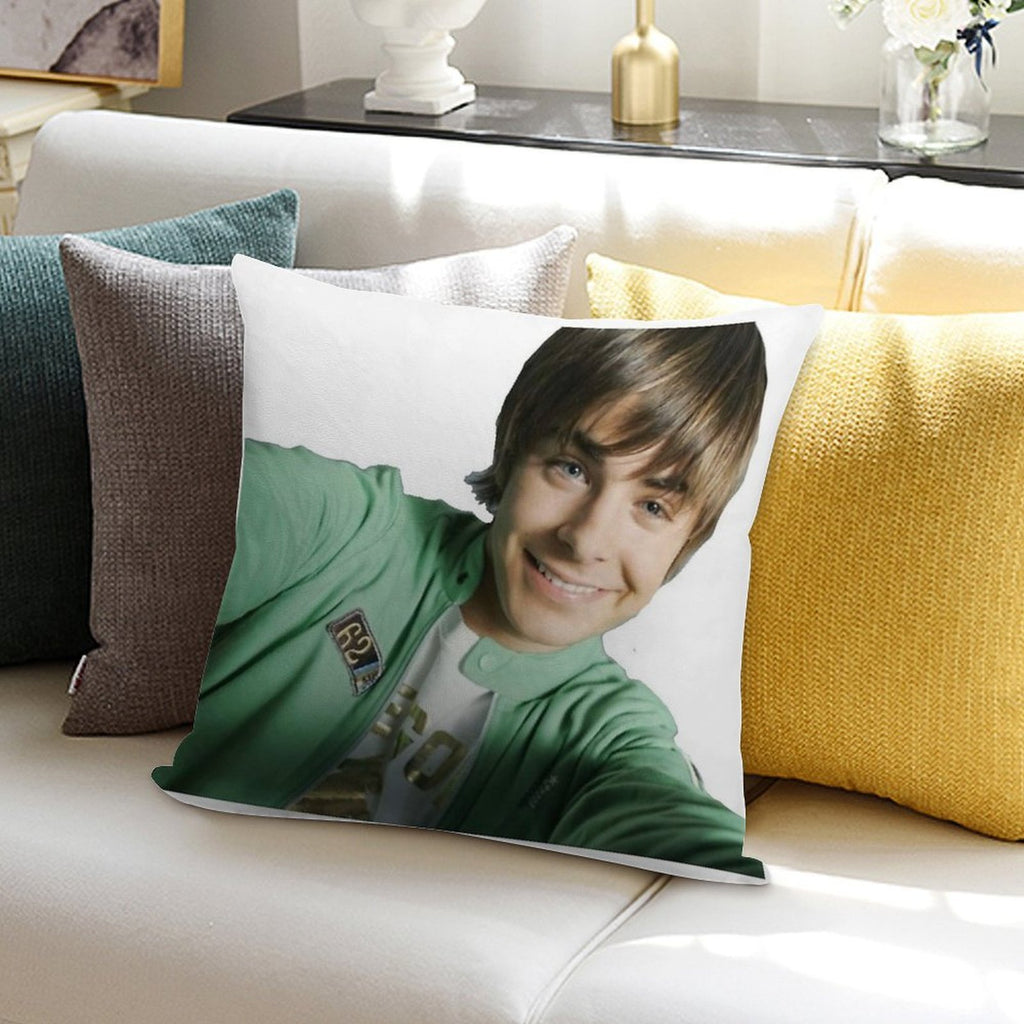 Zac Efron Selfie Soft Gift Ready Throw Pillow