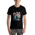 Cat Men Women Colourful Watercolour Cat  Moisture-wicking T-Shirt