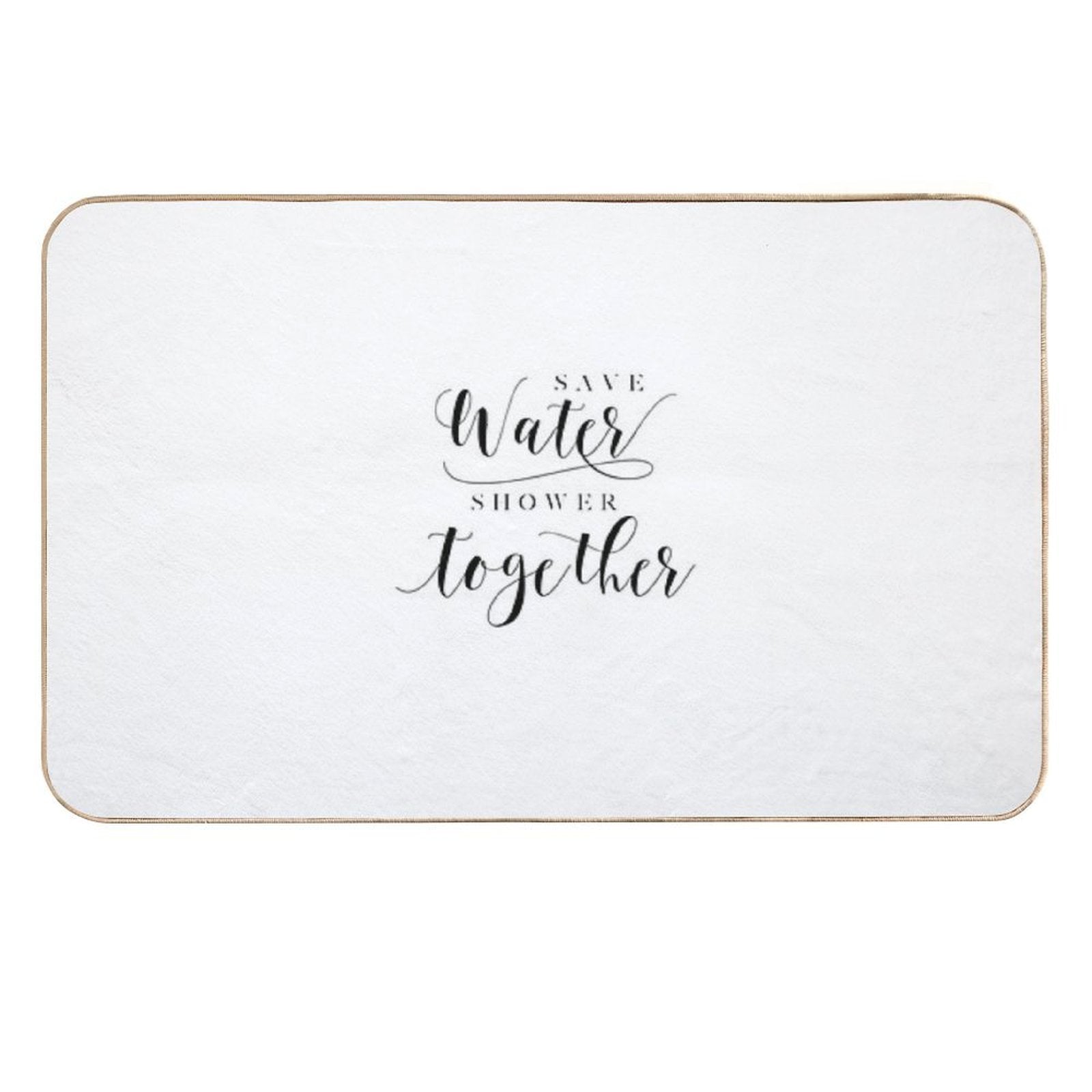 Save Water Shower Together Wall Print - Wall Art, Home Decor, Wash Room Print, Bathroom Print, A4 A5 Prints, Unframed Prints, Ho  Pet-Safe Bath Mat