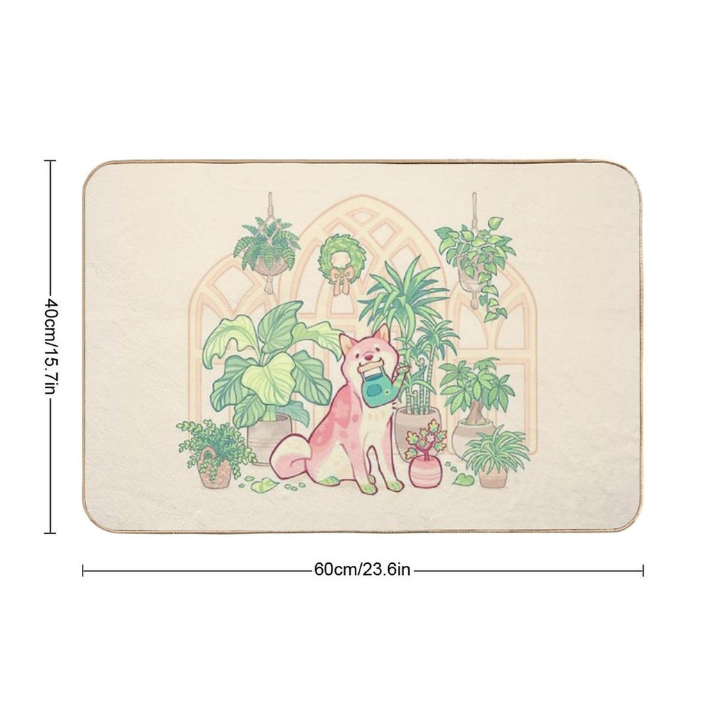 Green Thumb Shibakura  Dirt-Trapping Bath Mat