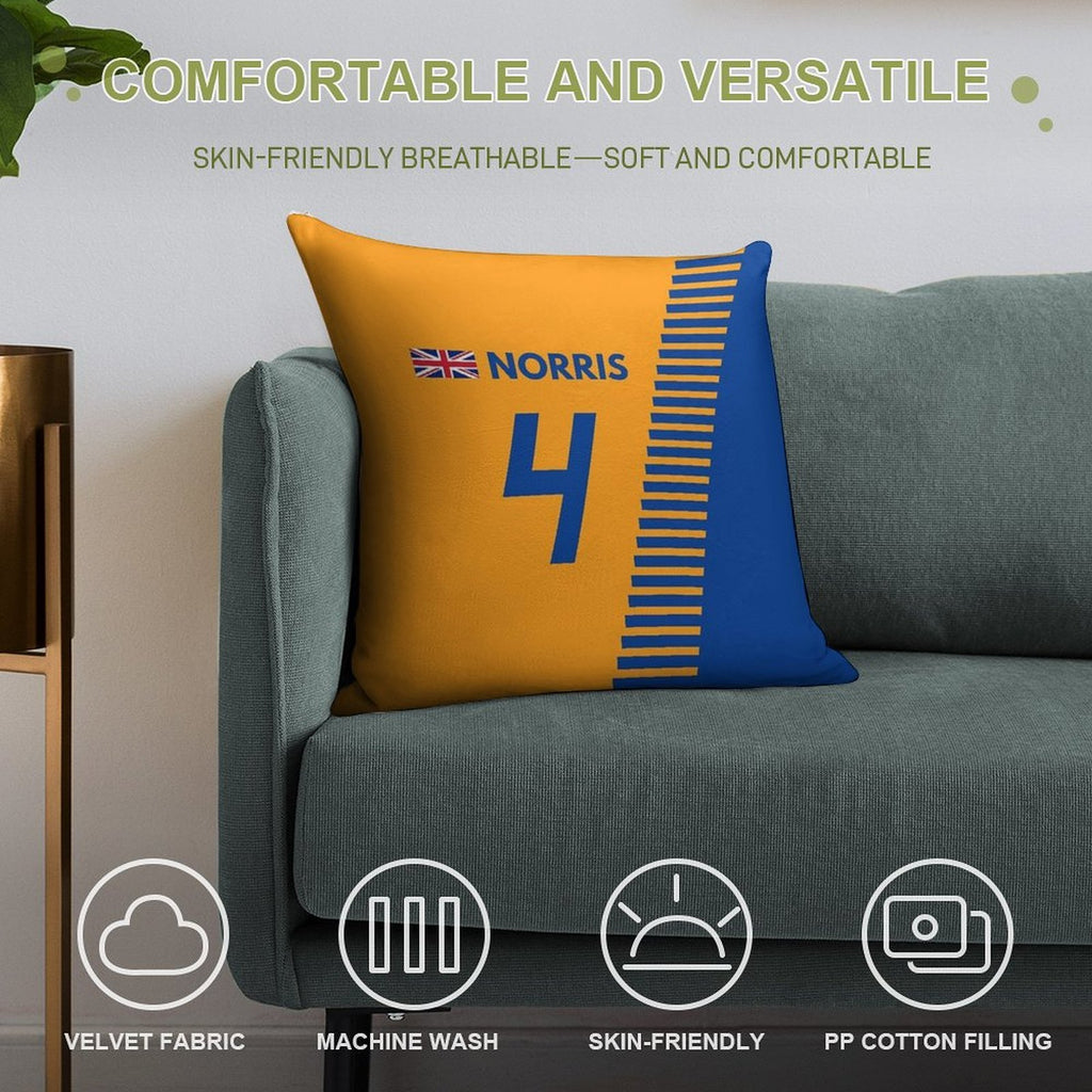 F1 2020 - #4 Norris Soft Durable Construction Throw Pillow