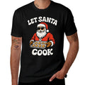 Let Santa Cook Funny Christmas Cookies Cool Holiday Rizz  Fade-proof Color T-Shirt