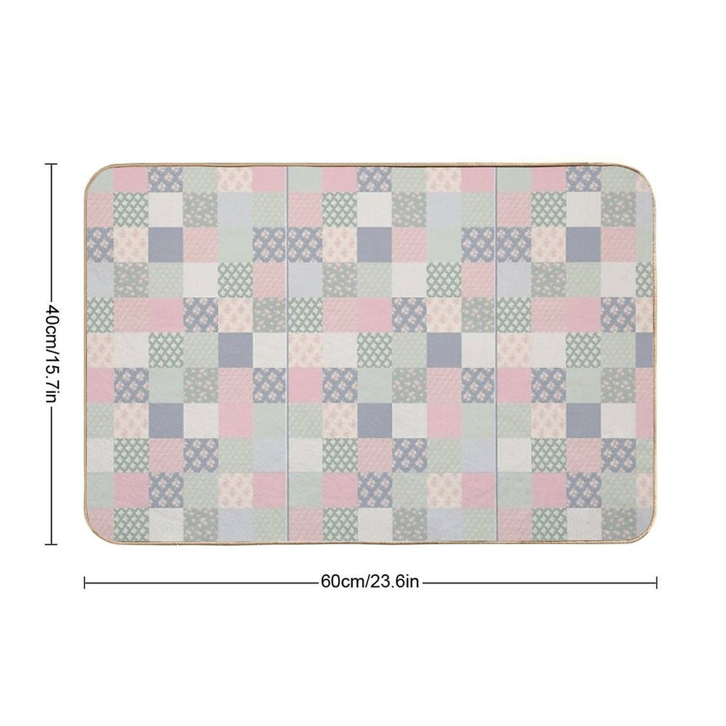 Coquette Floral Patchwork  Slip-Resistant Bath Mat