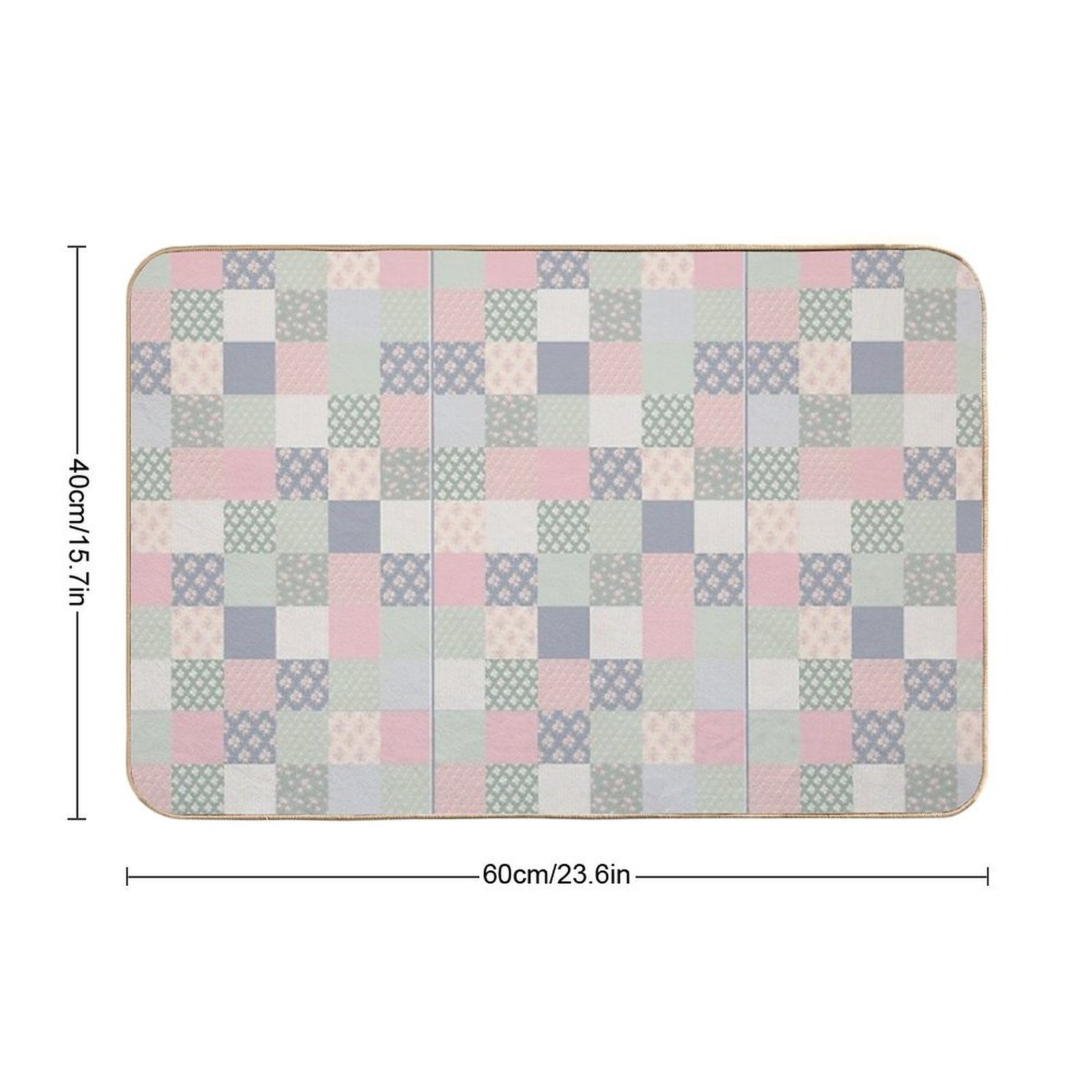 Coquette Floral Patchwork  Slip-Resistant Bath Mat