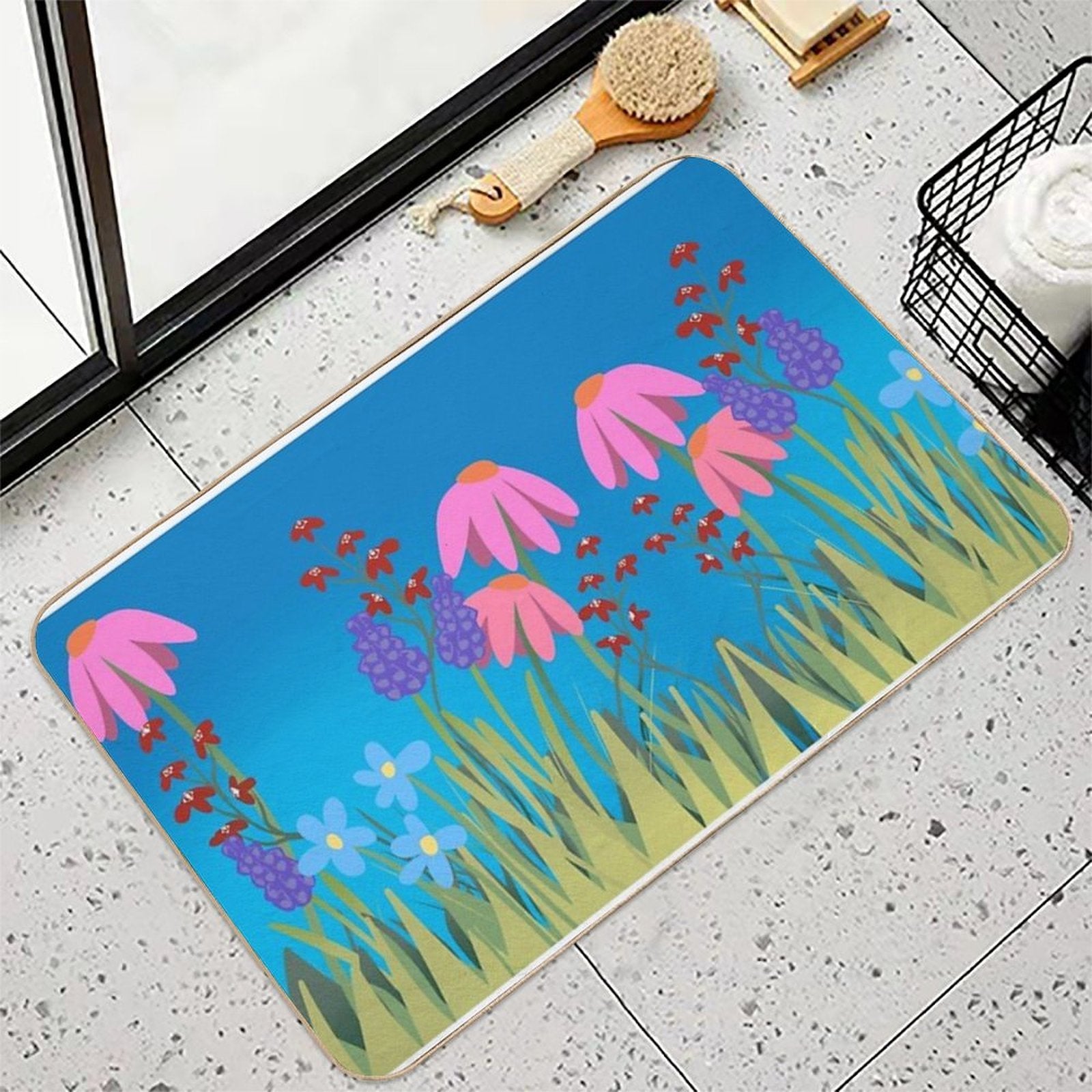 Garden Flowers  Toxin-Free Bath Mat