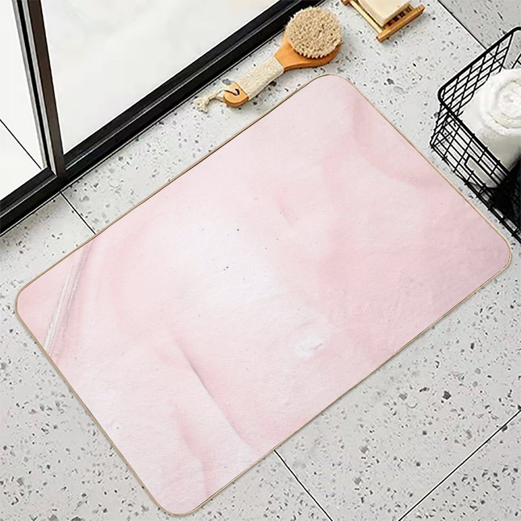 Blush Pink Marble, Soft Pastel Pink Marble  Eco-Friendly Bath Mat