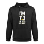 Im 7.1 In Dog Years 50th Birthday Funny Puppy Lover Bday Layering Staple Hoodie