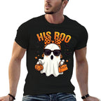 Her Boo His Boo Funny Ghost Matching Couples Halloween 2024  Affordable Price T-Shirt