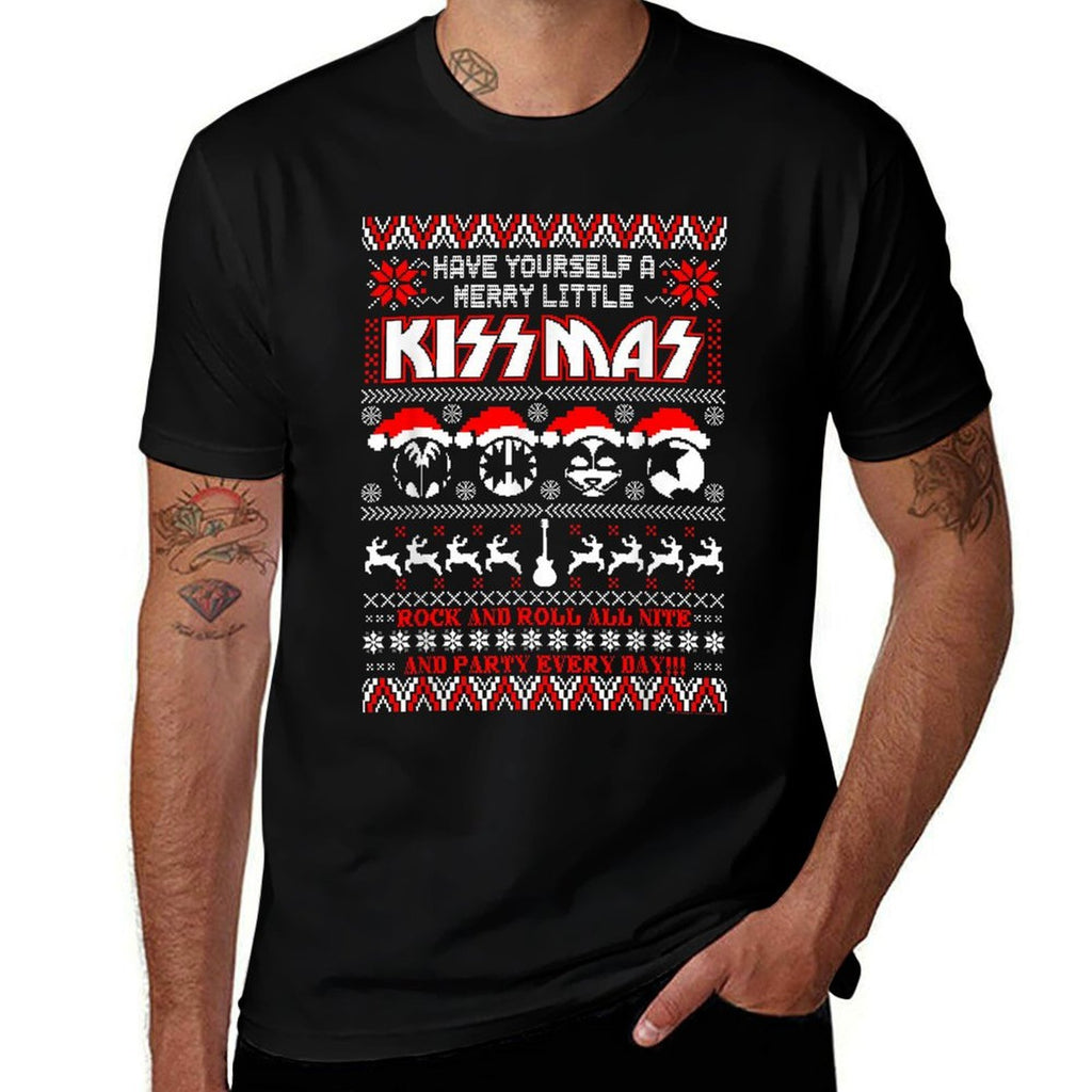 KISS - Merry Little KISSmas  Affordable Price T-Shirt