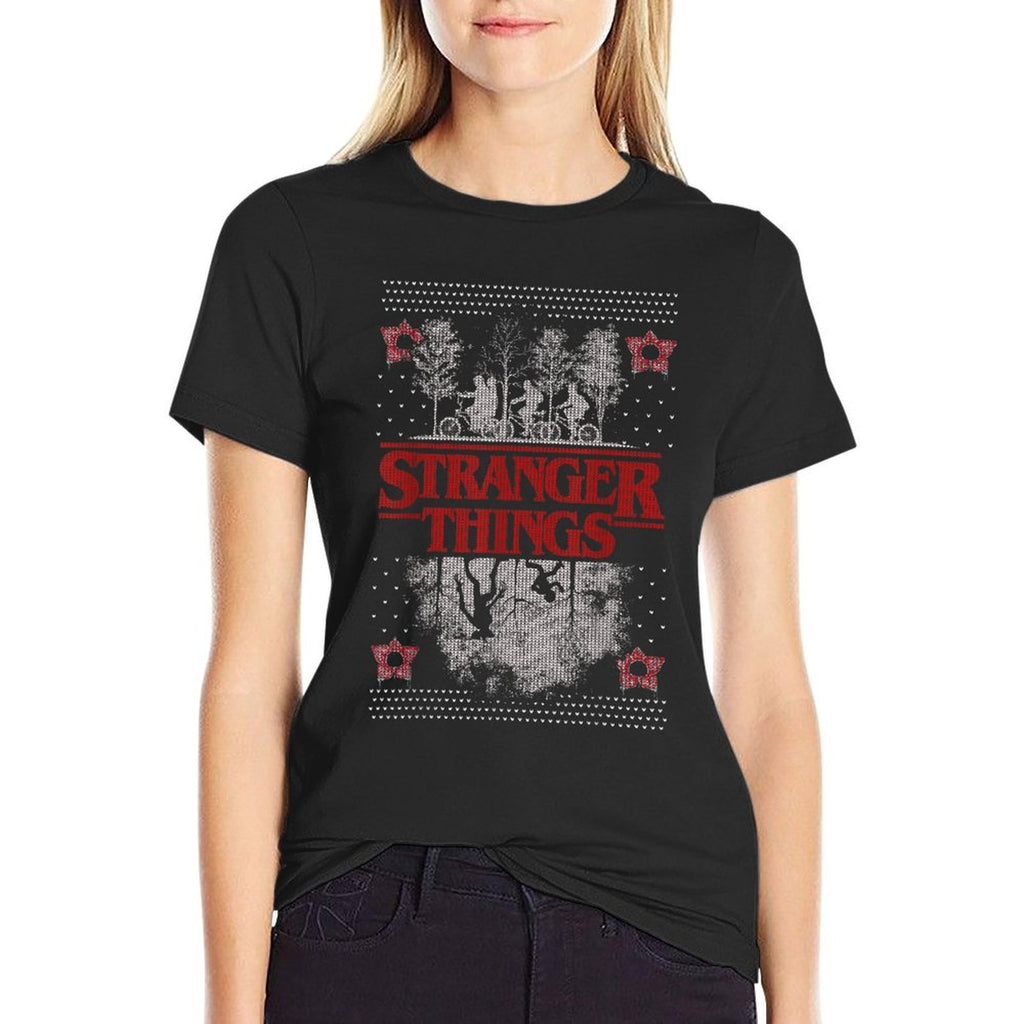 Netflix Stranger Things Ugly Christmas Sweater Style  Moisture-wicking T-Shirt