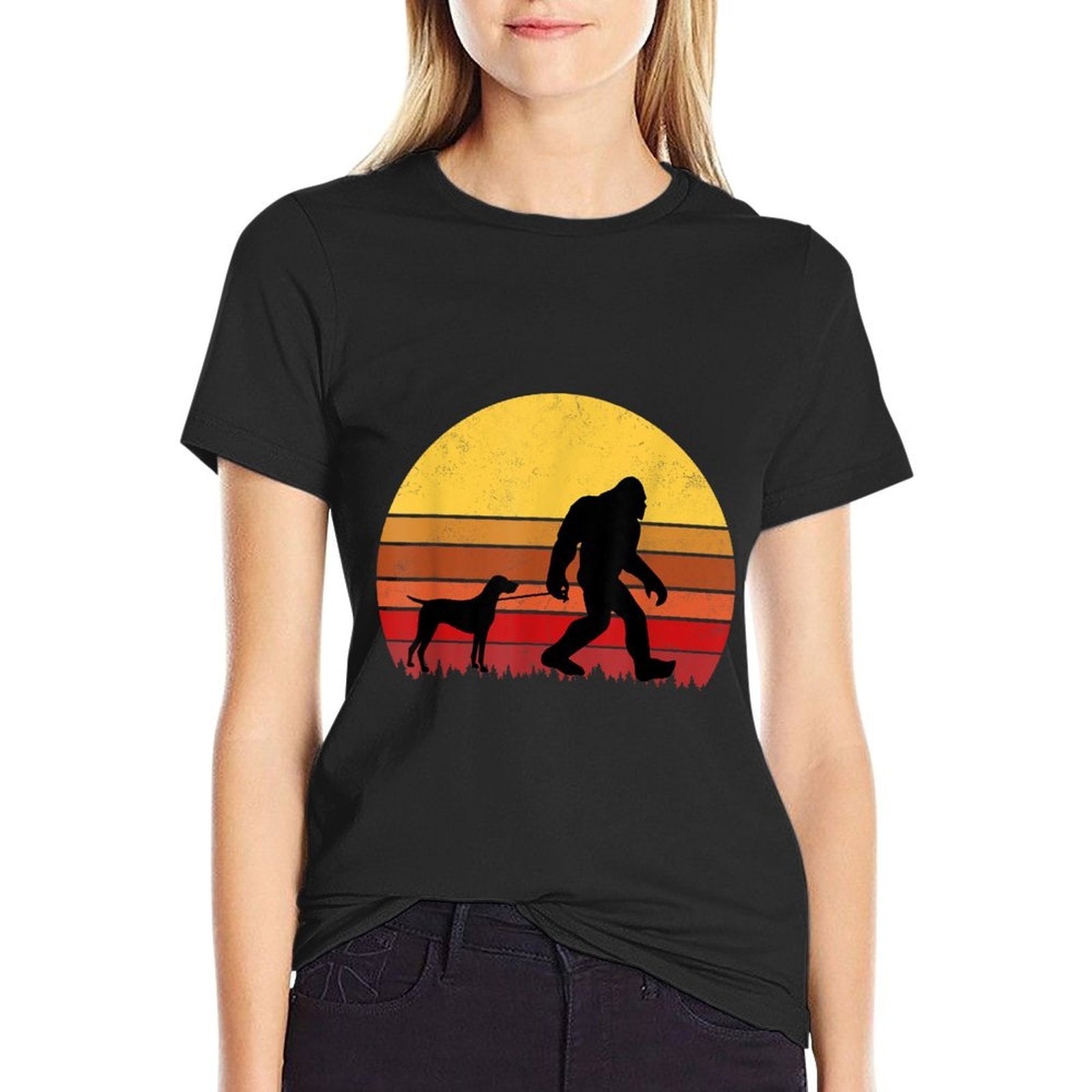 German Shorthaired Pointer Funny Retro Dog Design  Lightweight T-Shirt