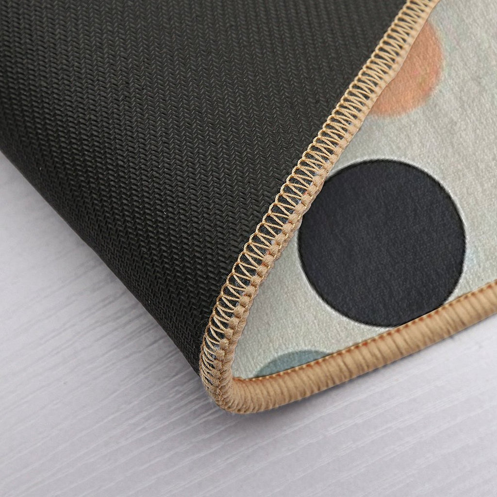 Polkadot Pattern.  Fade-Resistant Bath Mat