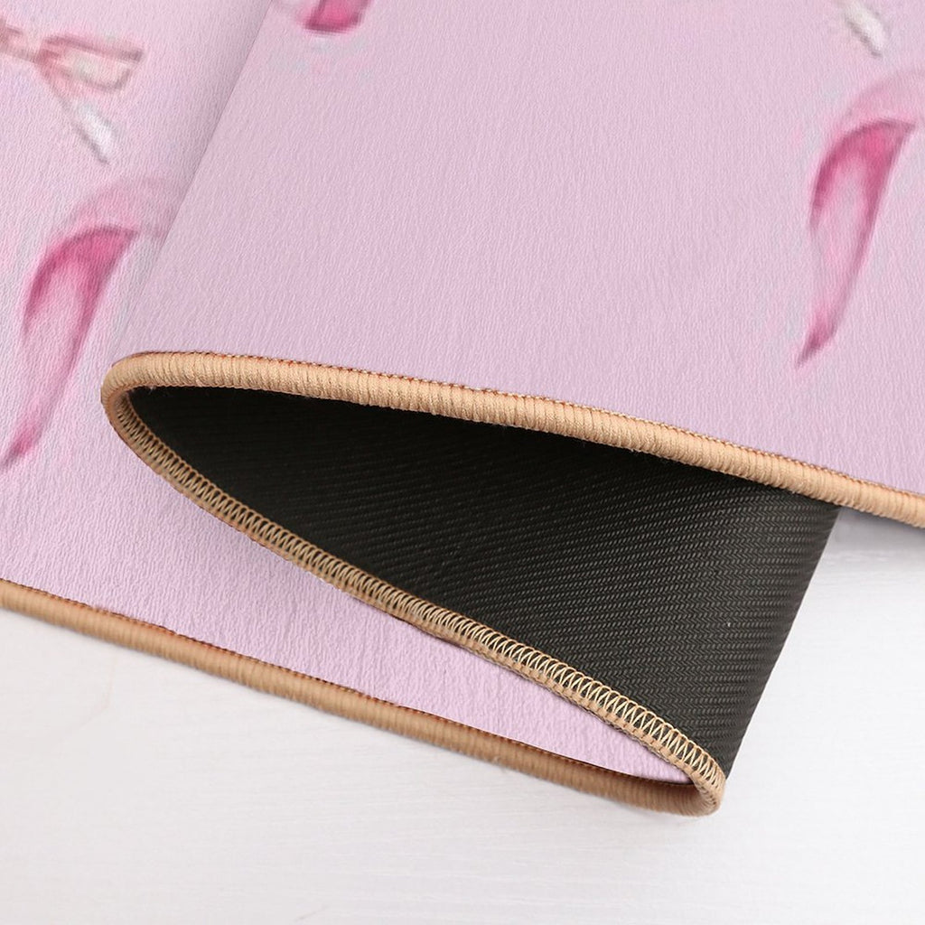 Pink Bows And Ribbons on A Pink Background  Eco-Friendly Bath Mat