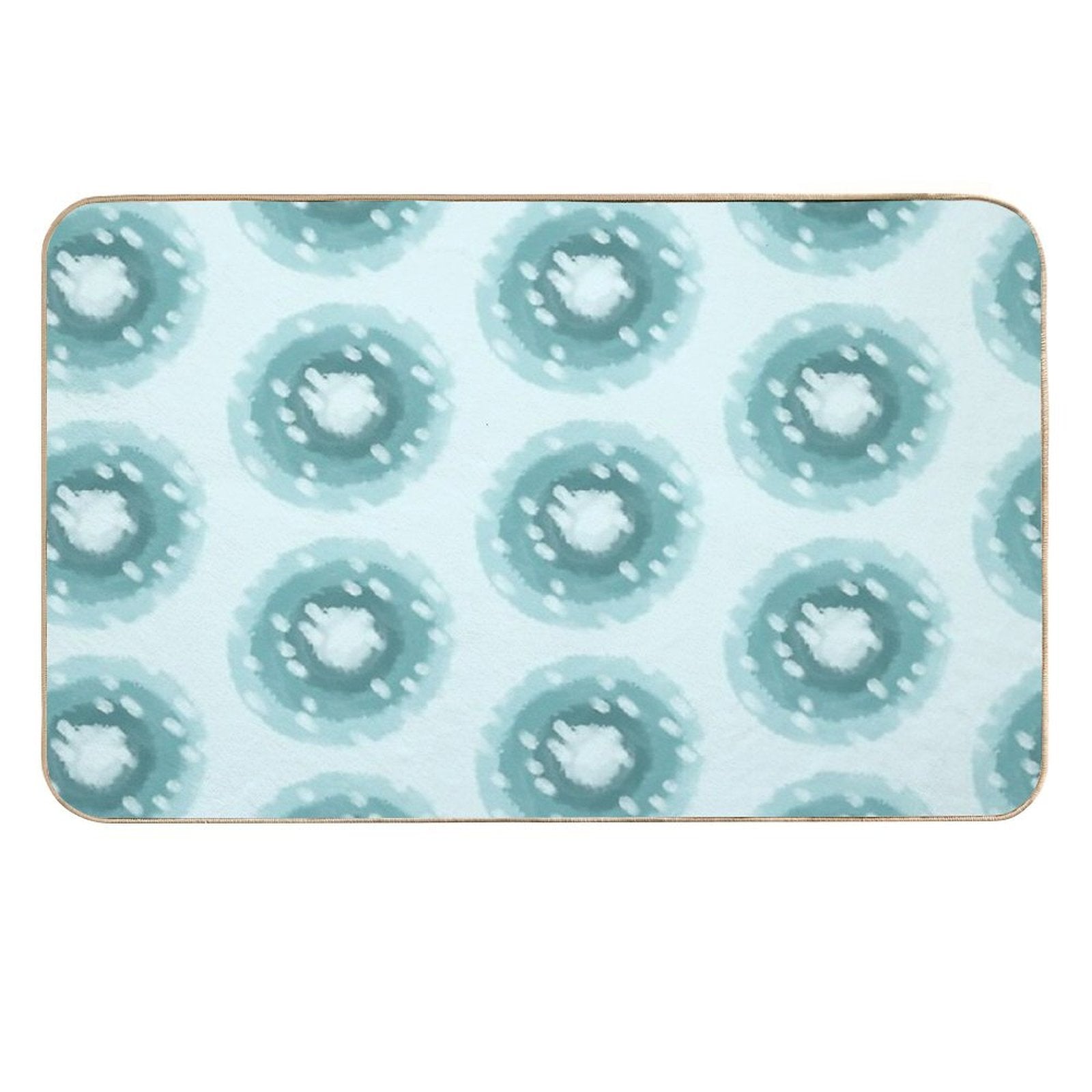 Watercolor Circles  Easy To Clean Bath Mat