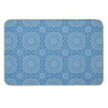 Boho Blue Elegant Mandala Pattern  Easy Maintenance Bath Mat