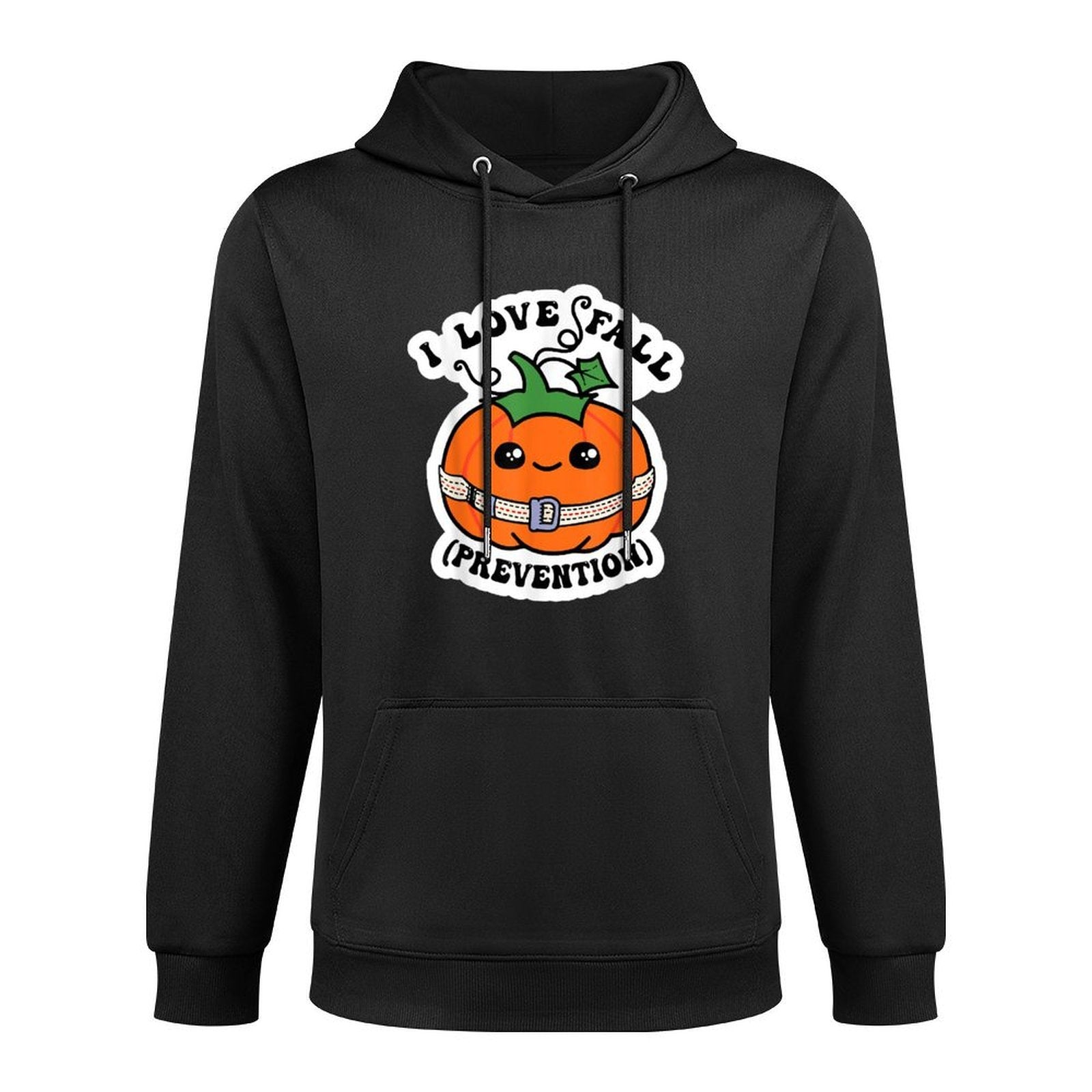 Cute I Love Fall Prevention Groovy Pumpkin Fall Thanksgiving Moisture-Wicking Hoodie