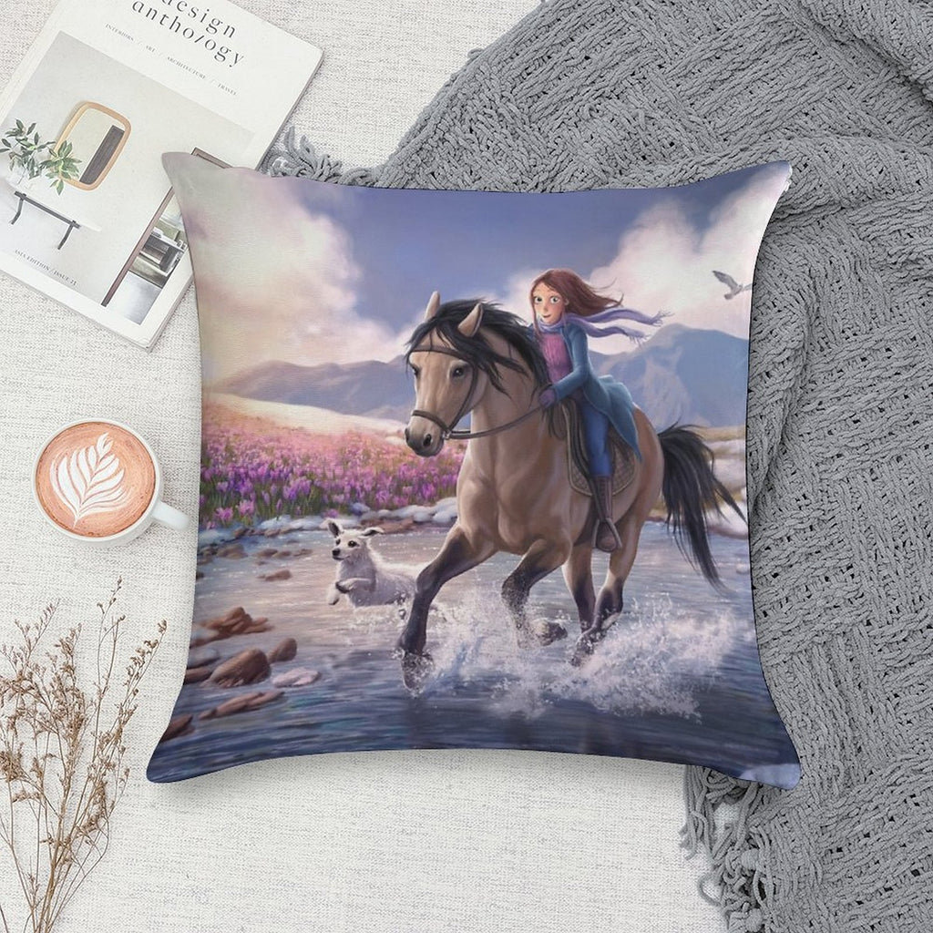 StarStable Horse Wallpaper Soft Bedroom Essential Throw Pillow